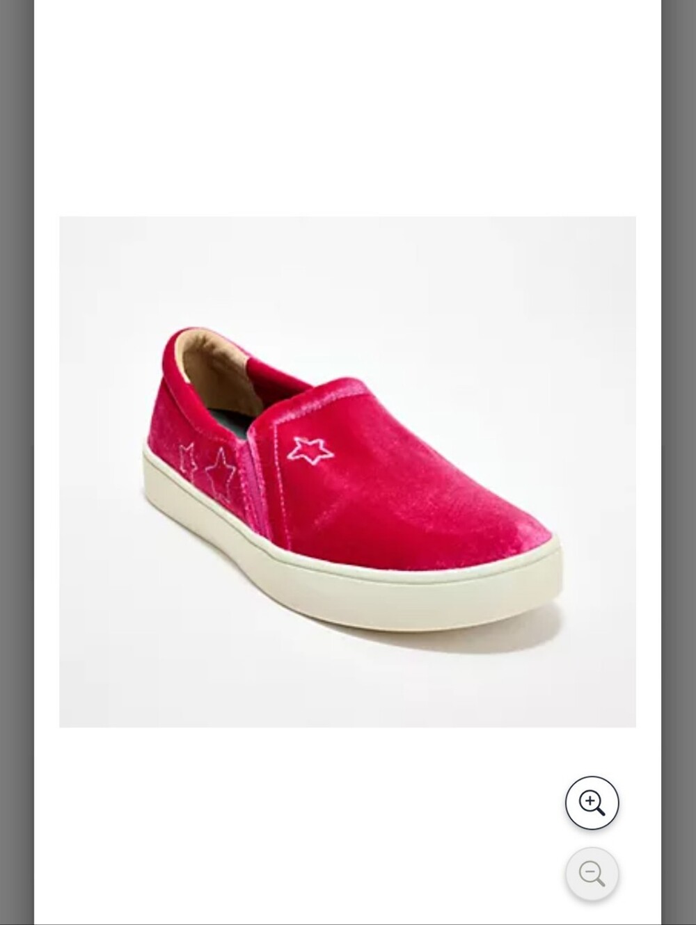 Revitalign Orthotic Velvet Star Slip-Ons - Hot Pink.